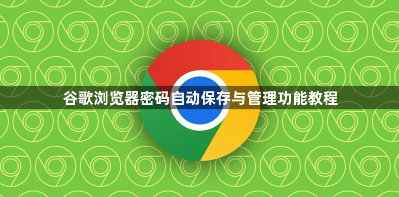 谷歌浏览器密码自动保存与管理功能教程1