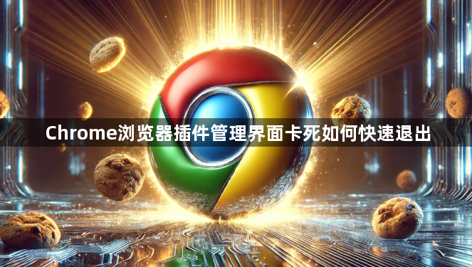 Chrome浏览器插件管理界面卡死如何快速退出1